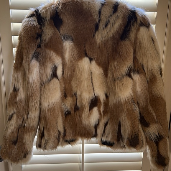 Karl Lagerfeld Paris Faux Fur Shag Jacket - Picture 6 of 6